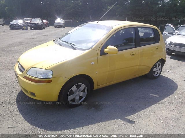 KL1TD66617B786011 - 2007 CHEVROLET AVEO LS YELLOW photo 2