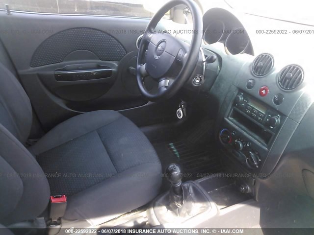 KL1TD66617B786011 - 2007 CHEVROLET AVEO LS YELLOW photo 5