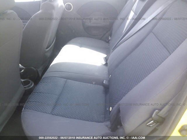 KL1TD66617B786011 - 2007 CHEVROLET AVEO LS YELLOW photo 8