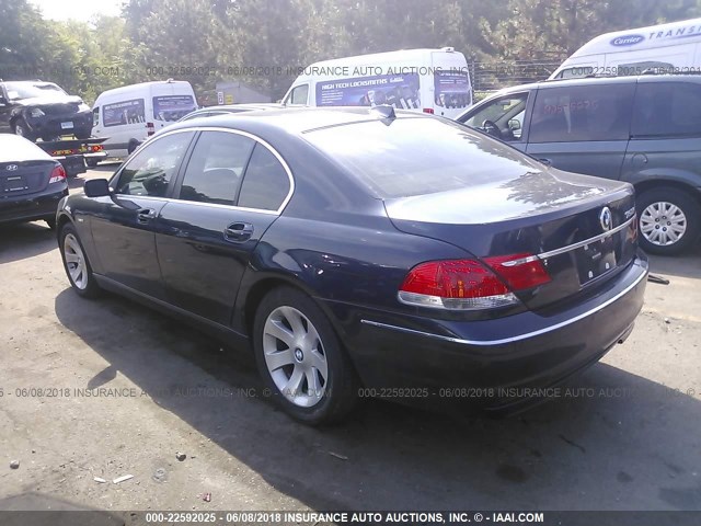 WBAHL83558DT13417 - 2008 BMW 750 I Dark Blue photo 3