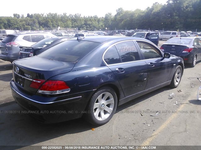 WBAHL83558DT13417 - 2008 BMW 750 I Dark Blue photo 4