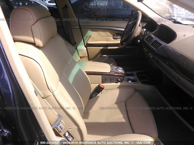 WBAHL83558DT13417 - 2008 BMW 750 I Dark Blue photo 5