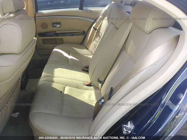 WBAHL83558DT13417 - 2008 BMW 750 I Dark Blue photo 8