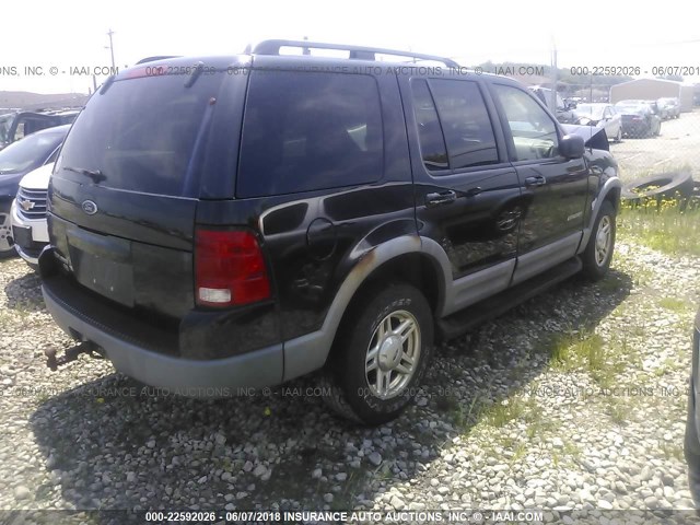 1FMZU73E82ZA02729 - 2002 FORD EXPLORER XLT BLACK photo 4