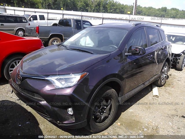 2T3ZFREV1HW357354 - 2017 TOYOTA RAV4 LE BURGUNDY photo 2