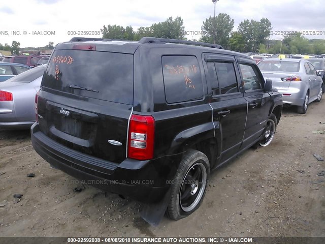 1J4NF1GB5BD129102 - 2011 JEEP PATRIOT SPORT BLACK photo 4