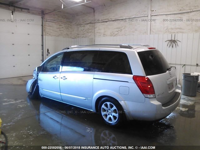 5N1BV28U88N117008 - 2008 NISSAN QUEST S/SE/SL SILVER photo 3