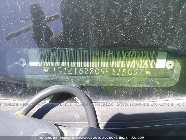 1G1ZT62805F315057 - 2005 CHEVROLET MALIBU MAXX LS GRAY photo 9