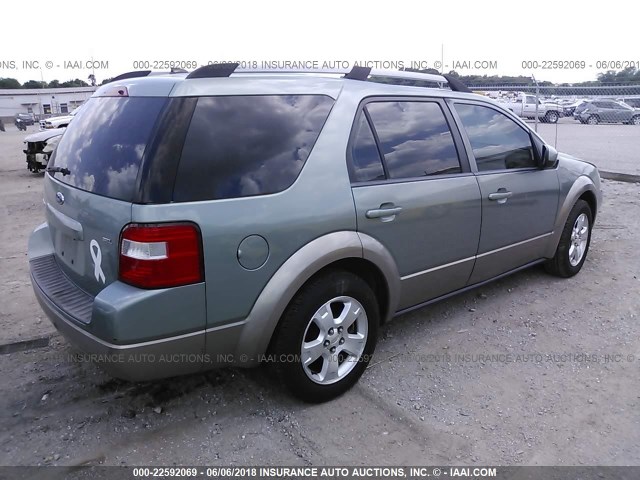 1FMDK02197GA37563 - 2007 FORD FREESTYLE SEL GREEN photo 4