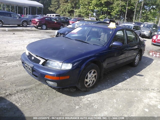 JN1CA21D0TT136447 - 1996 NISSAN MAXIMA GLE/GXE/SE BLUE photo 2