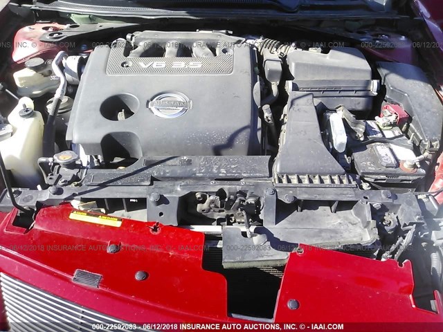 1N4BL24EX8C187023 - 2008 NISSAN ALTIMA 3.5SE RED photo 10