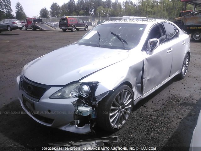 JTHBE262465001662 - 2006 LEXUS IS 350 SILVER photo 2