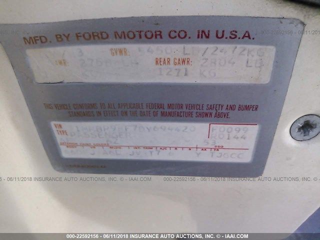 1MRBP98F7DY694420 - 1983 LINCOLN MARK VI GRAY photo 9