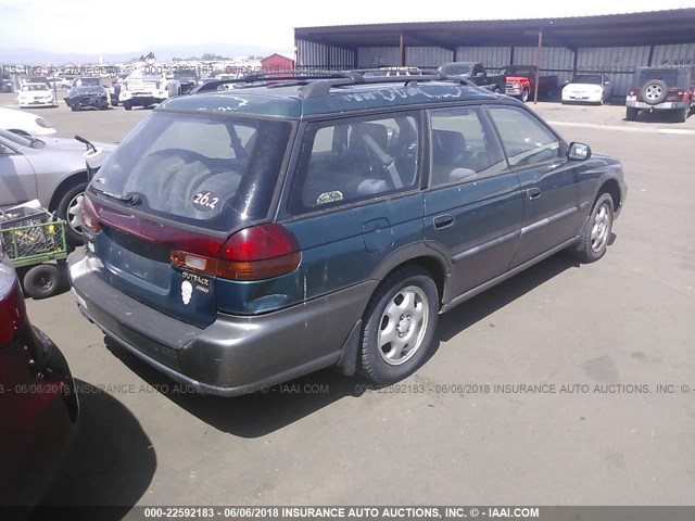 4S3BG4851T6379880 - 1996 SUBARU LEGACY OUTBACK GREEN photo 4