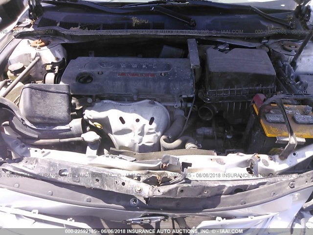4T4BE46K87R005011 - 2007 TOYOTA CAMRY NEW GENERAT CE/LE/XLE/SE SILVER photo 10