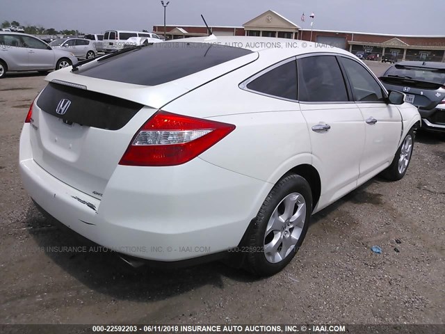 5J6TF2H53BL006555 - 2011 HONDA ACCORD CROSSTOUR EXL WHITE photo 4