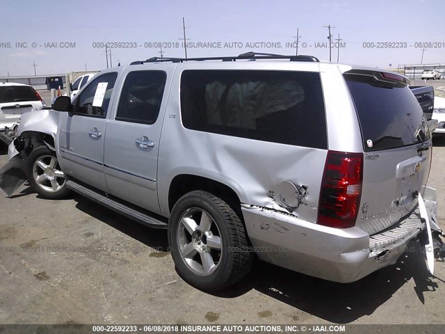 1GNSKKE33BR335888 - 2011 CHEVROLET SUBURBAN K1500 LTZ SILVER photo 3