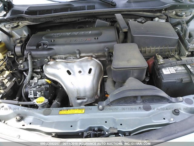 4T1BE46K27U655706 - 2007 TOYOTA CAMRY NEW GENERAT CE/LE/XLE/SE GREEN photo 10