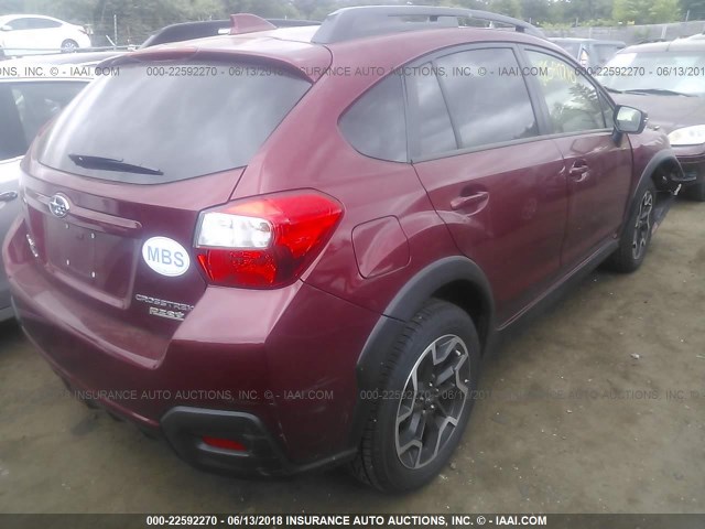 JF2GPANC4HH261472 - 2017 SUBARU CROSSTREK LIMITED BEIGE photo 4