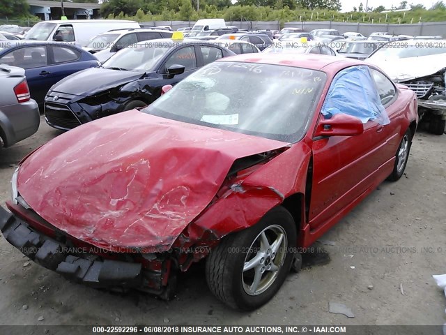 1G2WP12K6XF200533 - 1999 PONTIAC GRAND PRIX GT RED photo 2