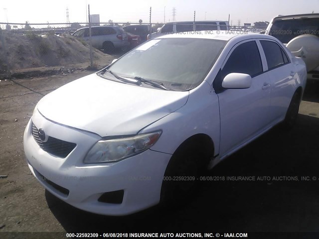 JTDBL40E599073375 - 2009 TOYOTA COROLLA LE/XLE WHITE photo 2