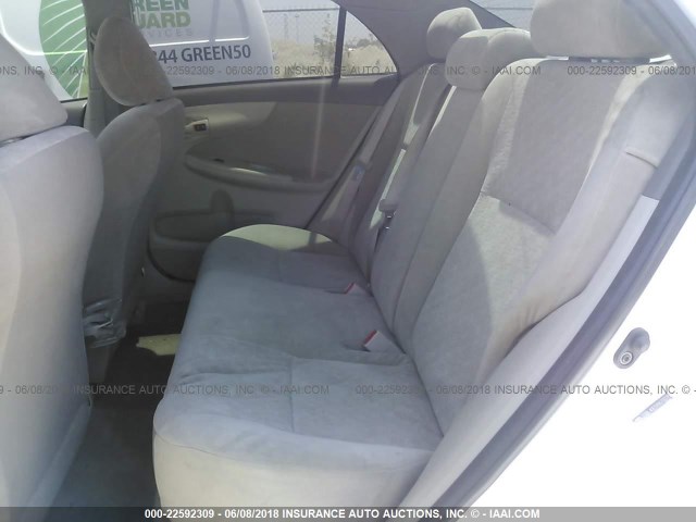 JTDBL40E599073375 - 2009 TOYOTA COROLLA LE/XLE WHITE photo 8