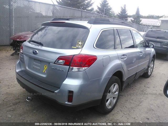 4S4BRCCC8C3241941 - 2012 SUBARU OUTBACK 2.5I PREMIUM GRAY photo 4