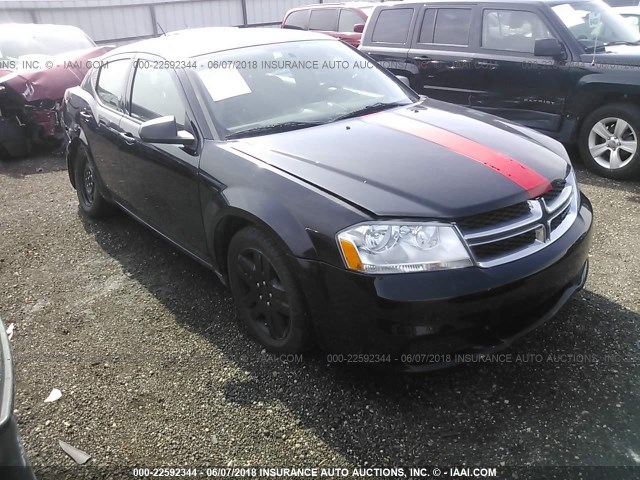 1B3BD4FB2BN545282 - 2011 DODGE AVENGER EXPRESS BLACK photo 1