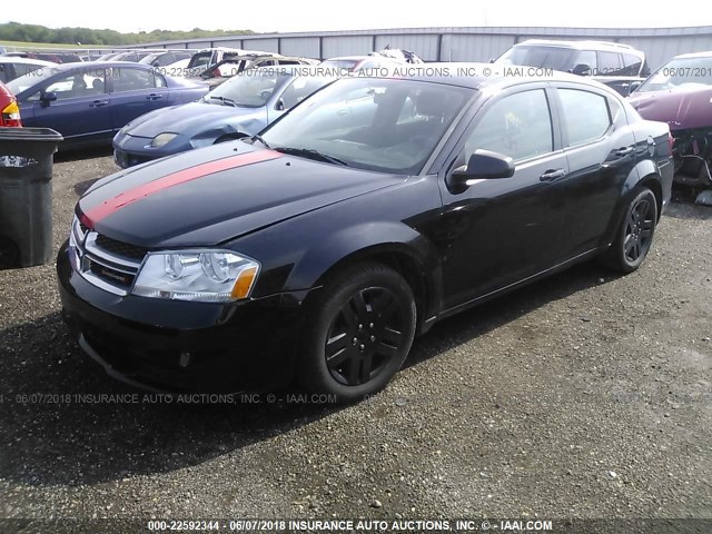 1B3BD4FB2BN545282 - 2011 DODGE AVENGER EXPRESS 黑色 照片 2