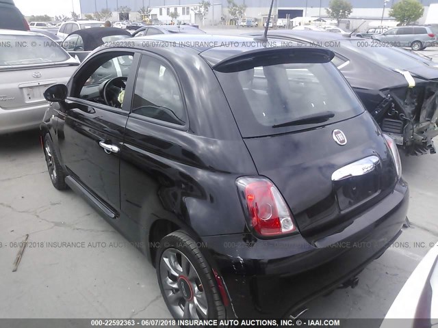 3C3CFFHH5FT672984 - 2015 FIAT 500 SPORT BLACK photo 3