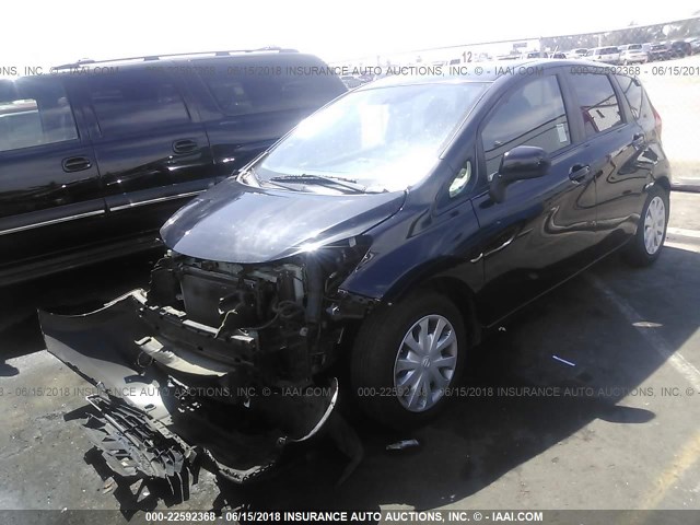 3N1CE2CP6EL378243 - 2014 NISSAN VERSA NOTE S/S PLUS/SV/SL BLACK photo 2