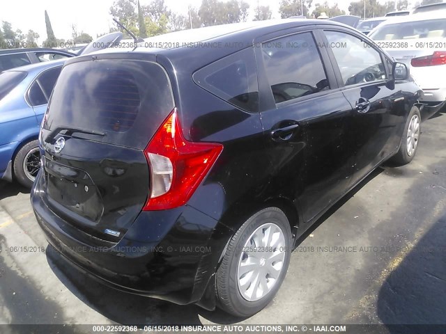 3N1CE2CP6EL378243 - 2014 NISSAN VERSA NOTE S/S PLUS/SV/SL BLACK photo 4