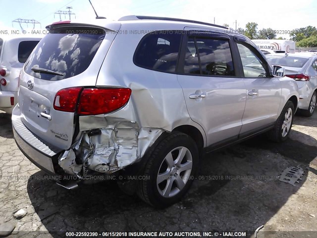 5NMSH73E98H217091 - 2008 HYUNDAI SANTA FE SE/LIMITED SILVER photo 4