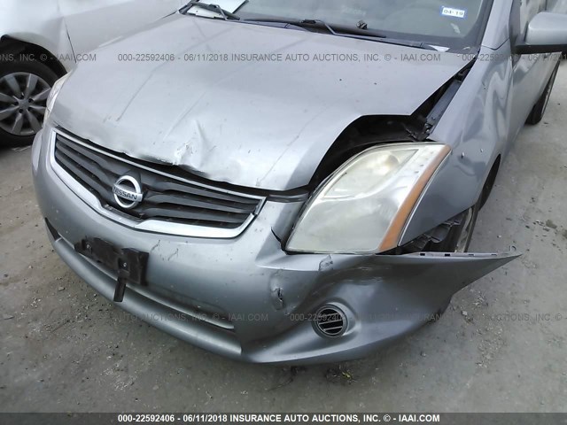 3N1AB6APXAL668537 - 2010 NISSAN SENTRA 2.0/2.0S/SR/2.0SL GRAY photo 6