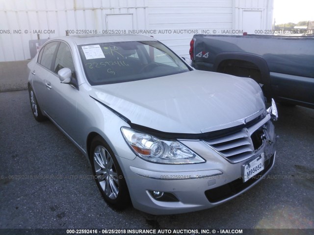 KMHGC4DF6AU107250 - 2010 HYUNDAI GENESIS 4.6L SILVER photo 1