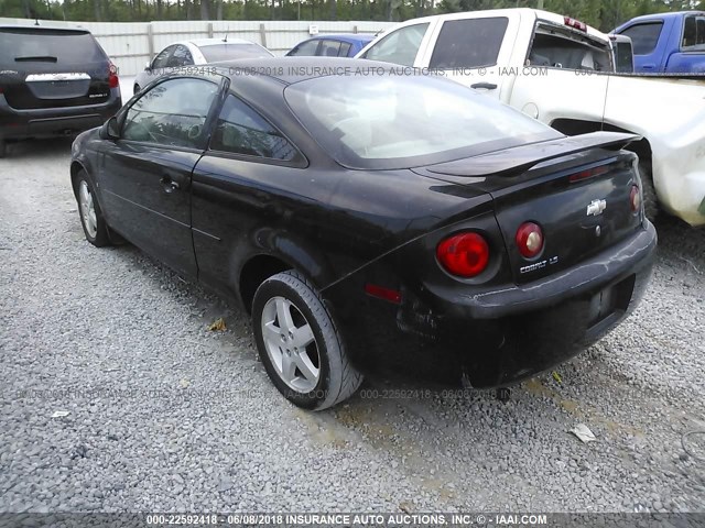 1G1AK15F977195334 - 2007 CHEVROLET COBALT LS BLACK photo 3