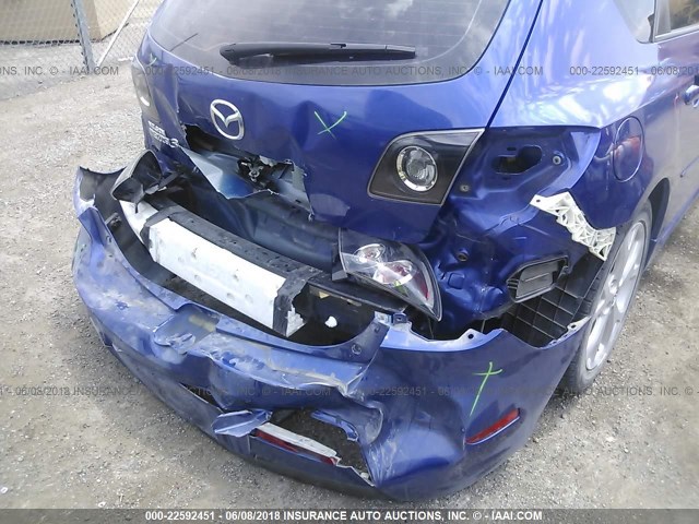 JM1BK343271616005 - 2007 MAZDA 3 HATCHBACK BLUE photo 6