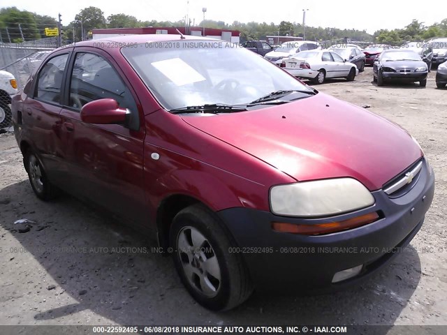 KL1TD56616B560981 - 2006 CHEVROLET AVEO LS RED photo 1
