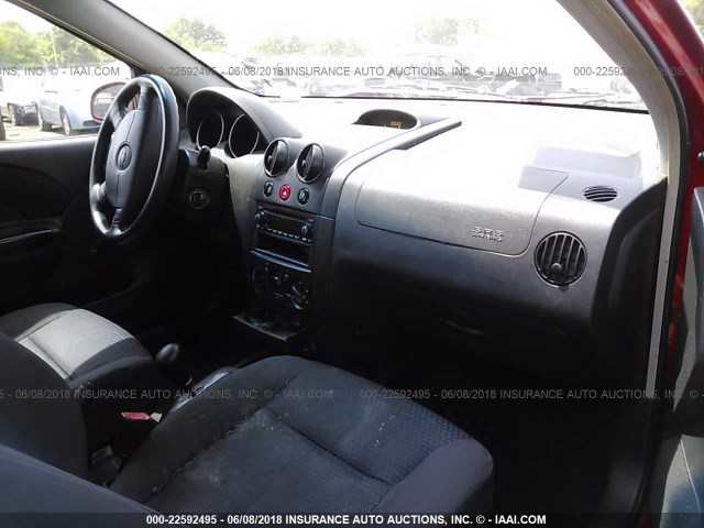 KL1TD56616B560981 - 2006 CHEVROLET AVEO LS RED photo 5
