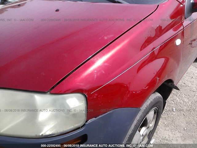 KL1TD56616B560981 - 2006 CHEVROLET AVEO LS RED photo 6
