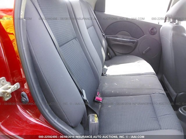 KL1TD56616B560981 - 2006 CHEVROLET AVEO LS RED photo 8