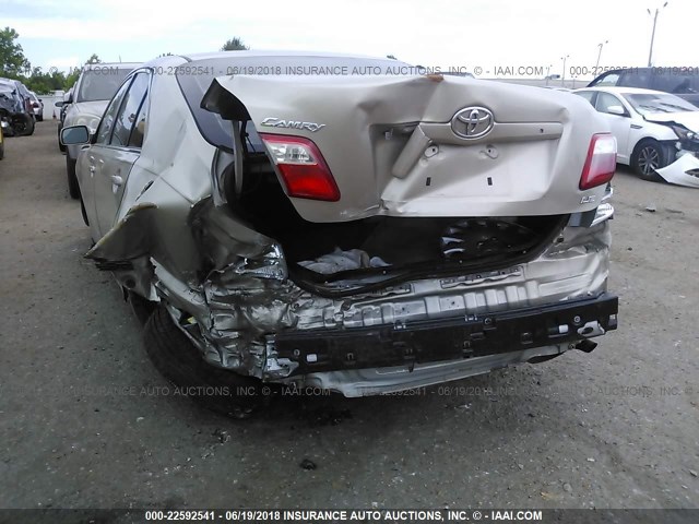 4T1BE46K38U759834 - 2008 TOYOTA CAMRY CE/LE/XLE/SE Champagne photo 6