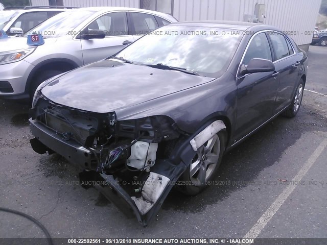 1G1ZC5EB1A4108877 - 2010 CHEVROLET MALIBU 1LT 灰色 照片 2