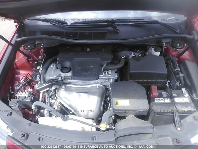 4T1BF1FK2EU727495 - 2014 TOYOTA CAMRY L/SE/LE/XLE 红色 照片 10