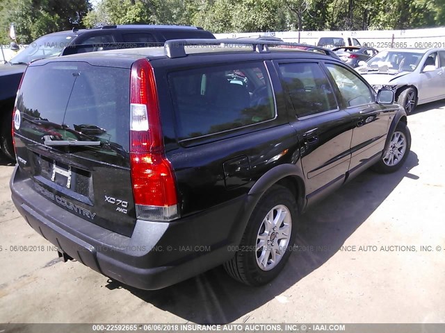 YV1SZ59H041155159 - 2004 VOLVO XC70 BLACK photo 4