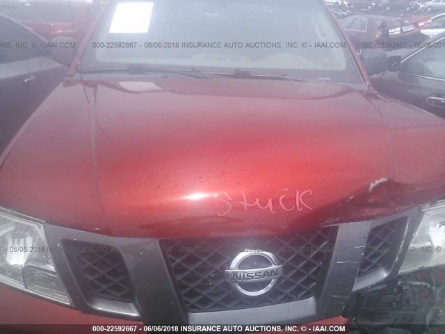 1N6AD0ER6CC453541 - 2012 NISSAN FRONTIER S/SV/SL/PRO-4X RED photo 10