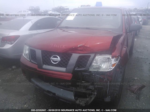 1N6AD0ER6CC453541 - 2012 NISSAN FRONTIER S/SV/SL/PRO-4X RED photo 6