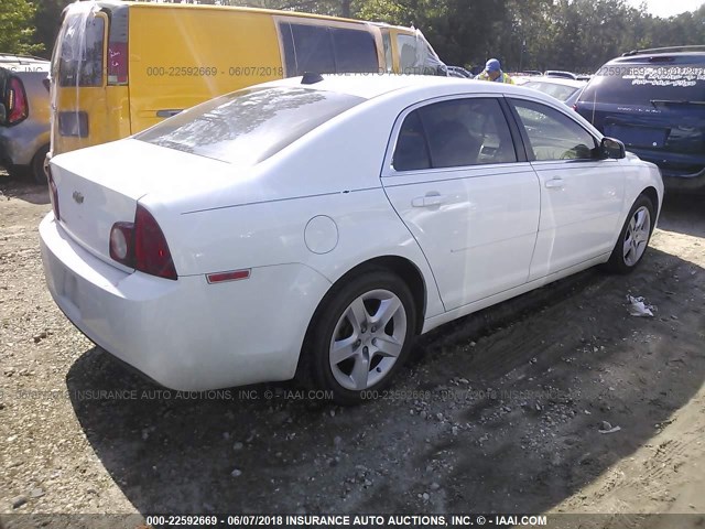 1G1ZB5E06CF216078 - 2012 CHEVROLET MALIBU LS WHITE photo 4