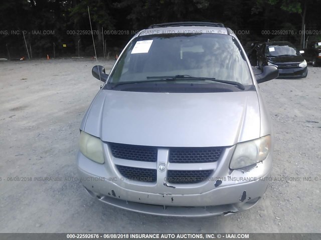 1D4GP45393B201041 - 2003 DODGE CARAVAN SPORT SILVER photo 6