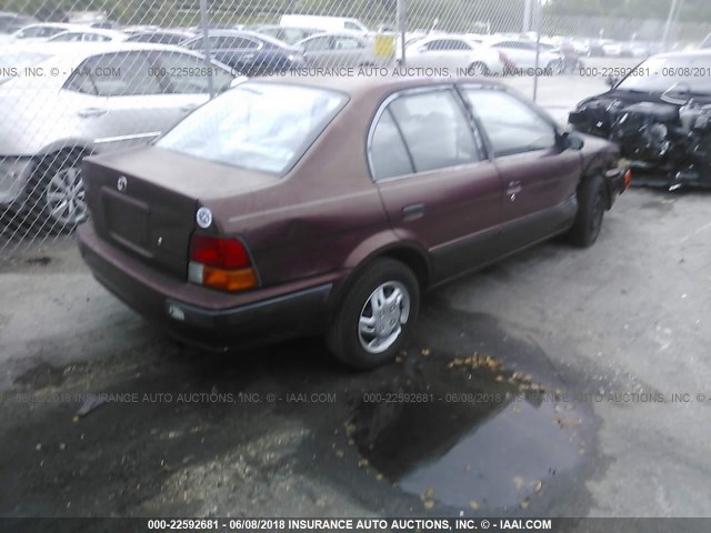 JT2EL56EXS0032320 - 1995 TOYOTA TERCEL DX MAROON photo 4